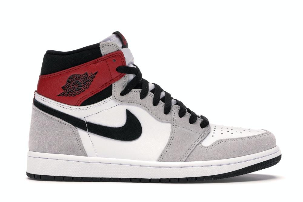 Jordan 1 Retro High Neutral Grey Hyper Crimson WELLE OFFICIAL